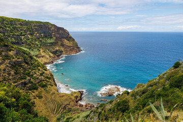 Landscape at Azores islands, Santa Maria, travel and explore Portugal.