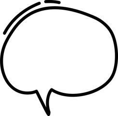 Speech Bubble Outline Illustration Isolated Vector