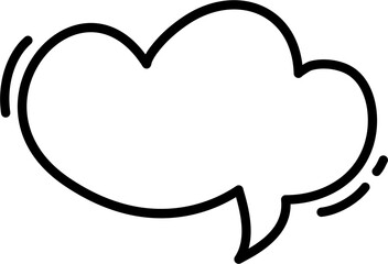 Speech Bubble Outline Illustration Isolated Vector