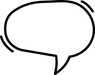 Speech Bubble Outline Illustration Isolated Vector