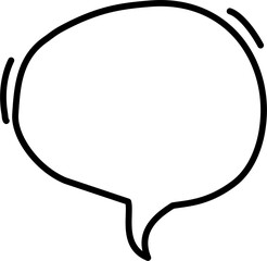 Fototapeta premium Speech Bubble Outline Illustration Isolated Vector