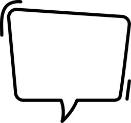 Naklejka premium Speech Bubble Outline Illustration Isolated Vector