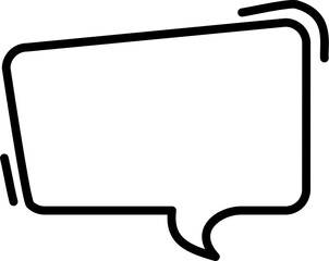 Naklejka premium Speech Bubble Outline Illustration Isolated Vector