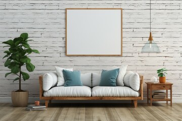 Living room floor template featuring a versatile design frame mock up