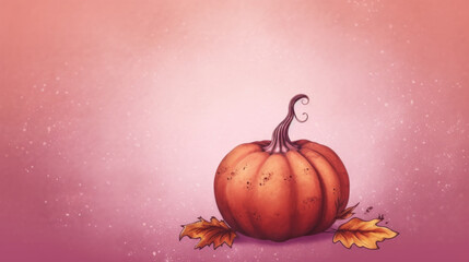 Naklejka na ściany i meble Illustration of a pumpkin in light maroon tones
