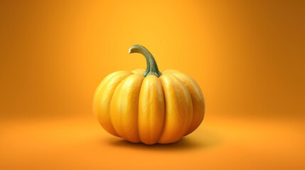 Illustration of a pumpkin in light yellow tones