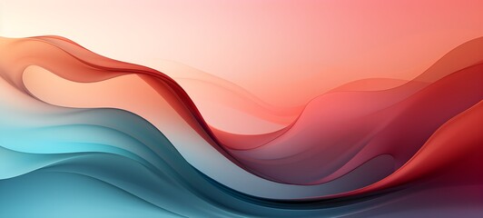 Ai Gradient 3D geometric abstract background overlap layer on bright space with waves decoration. Minimalist modern graphic design element cutout style concept for banner, flyer, card, brochure cover,