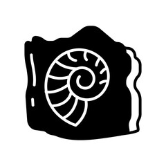 Fossils icon in vector. Illustration