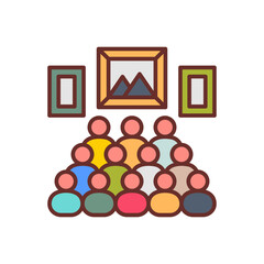 Visitors icon in vector. Illustration