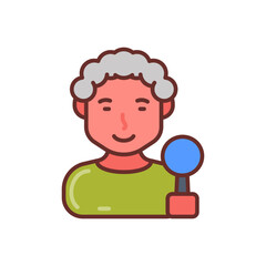 Historian icon in vector. Illustration