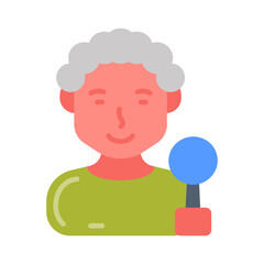 Historian icon in vector. Illustration
