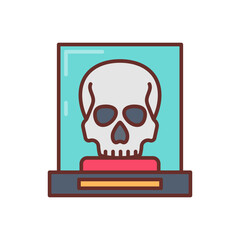 Skull icon in vector. Illustration