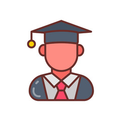 Student icon in vector. Illustration