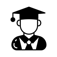 Student icon in vector. Illustration