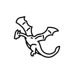 Dragon icon in vector. Illustration