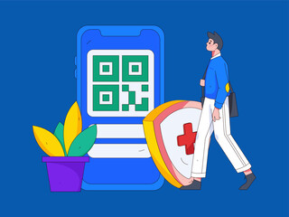 Medical characters fighting the epidemic flat vector concept operation hand drawn illustration
