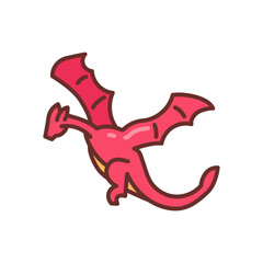 Dragon icon in vector. Illustration