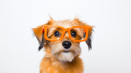 Dog eyeglasses orange