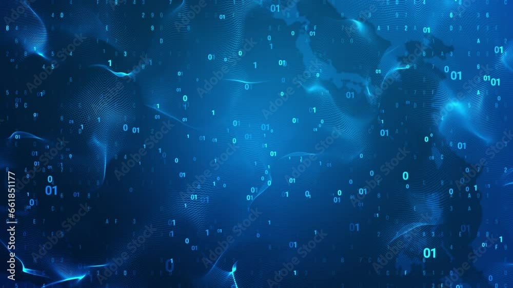 Wall mural digital business numbers data abstract background
