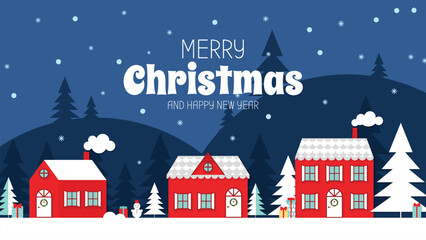 Christmas or New Year background, card, poster, etc. Vector illustration