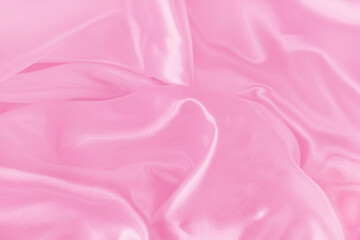 Pink fabric cloth texture for background and design art work, beautiful crumpled pattern of silk or...