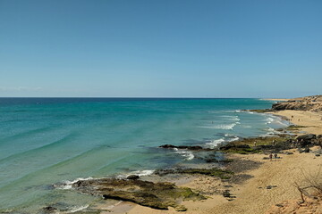 Fototapeta na wymiar A beach in Fuertaventura, Spain, Europe