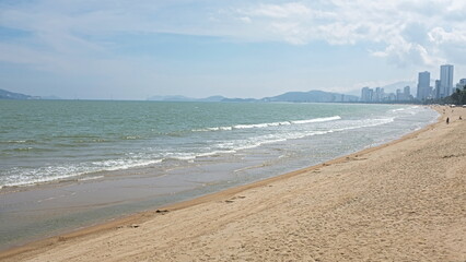 Beautiful sunny beach in Nha Trang, Vietnam, Asia