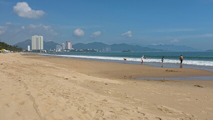 Beautiful sunny beach in Nha Trang, Vietnam, Asia
