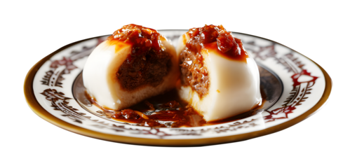 Gao pao, Steamed buns stuffed with braised pork and vegetables Taiwanese style.