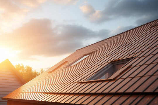 Modern architechture roof desing with sun light