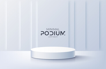 3d Podium Vector Illustration