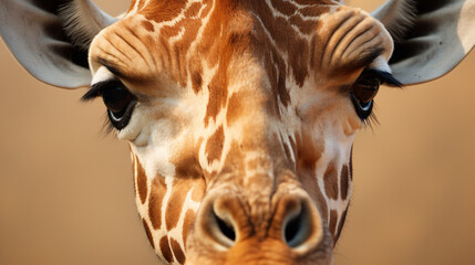 Giraffe head closeup