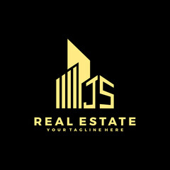 JS Initials Real Estate Logo Vector Art  Icons  and Graphics