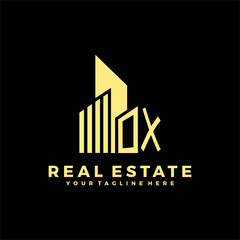 OX Initials Real Estate Logo Vector Art  Icons  and Graphics