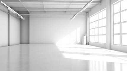 Modern studio background, empty space white interior.