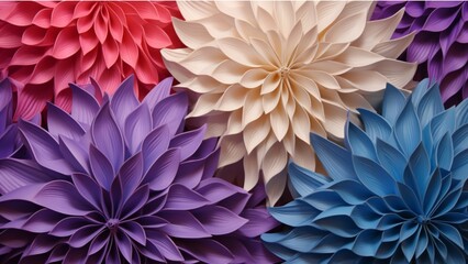 3d paper cut flowers