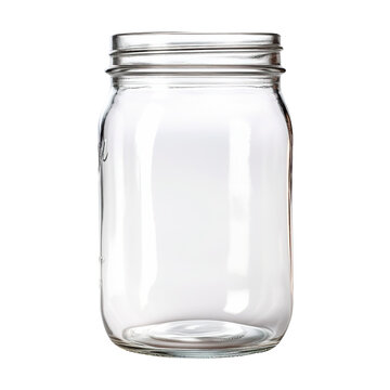 Glass mason jar isolated