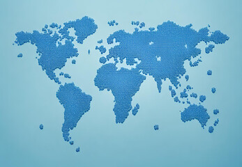 world map on blue, world map, blue world map