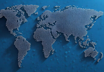 world map on blue, map of the world, blue world map