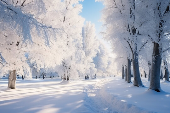 winter landscape in the forest