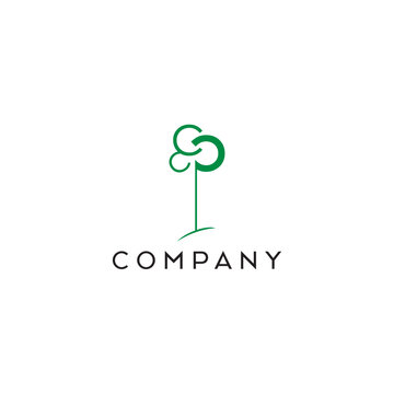 Tree plant abstract circ organic Lanscaping herble health care weather Logo Design, Brand Identity, flat icon, monograph, business, editable, eps, royalty free image, corporate brand, creative