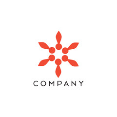 Flower game sports connection fashion studio Logo Design, Brand Identity, flat icon, monograph, business, editable, eps, royalty free image, corporate brand, creative