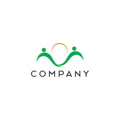 People care old care sun vision person health green Logo Design, Brand Identity, flat icon, monograph, business, editable, eps, royalty free image, corporate brand, creative