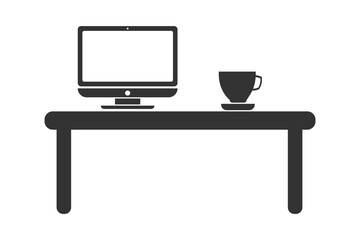 office icon. Workplace set background vector ilustration.