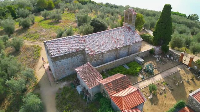 Parco Naturale dell'Isola Maggiore, Italy. Drone footage