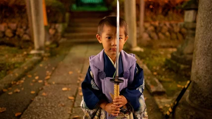 Fotobehang 七五三 三歳男児 © Yosuke Saito