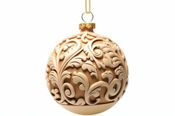 Festive holiday ornament with raised design. Generative AI