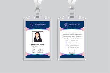 Fototapeta premium Creative id card mockup