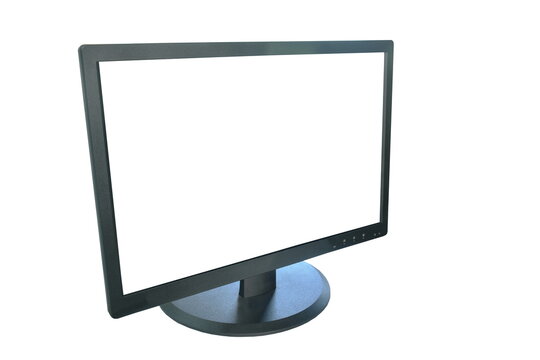 light emitting diode computer monitor displays on white background