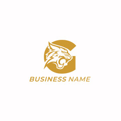 design logo combine tiger and letter G